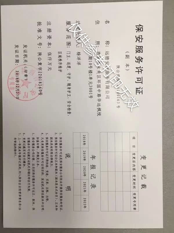 安保许可证